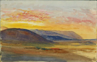 Mount Carmel in Autumn, Looking West at Sunset, 1872